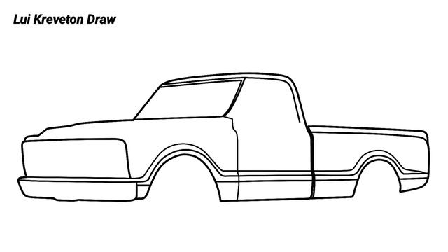 How to draw a CHEVROLET C10 Truck step by step смотреть онлайн
