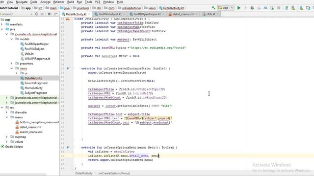 WikiAPIVideo 15 Setup DetailActivity Menu смотреть онлайн