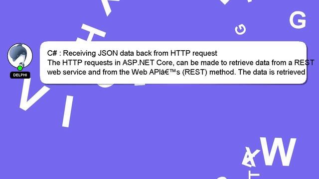 C# : Receiving JSON data back from HTTP request смотреть онлайн