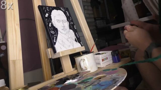 Рисую Кафку / ПОРТРЕТ АКРИЛОМ С ТАРАКАНАМИ / FRANZ KAFKA PORTRAIT смотреть онлайн