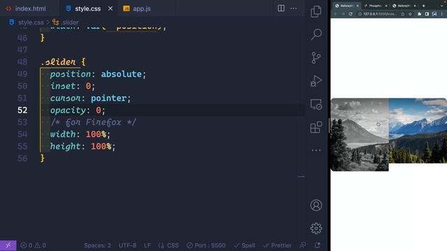 Before/After Image Slider Comparison (HTML, CSS, and JavaScript) смотреть онлайн