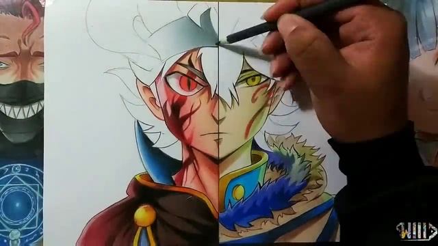 Drawing - Asta VS Yuno ( Black Clover ) [ ブラッククローバー ] смотреть онлайн