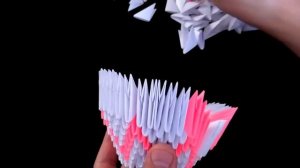 Лебедь в розовом | Как сделать оригами лебедя. Модульное оригами лебедь,