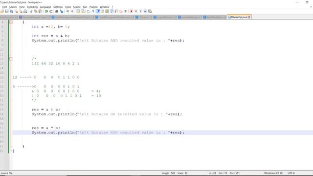 Bitwise Operator and Special Operator in java смотреть онлайн