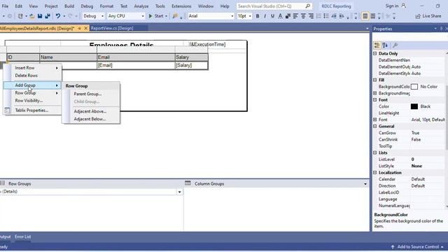 Grouping in RDLC Report (Row Group With Header & Footer) смотреть онлайн