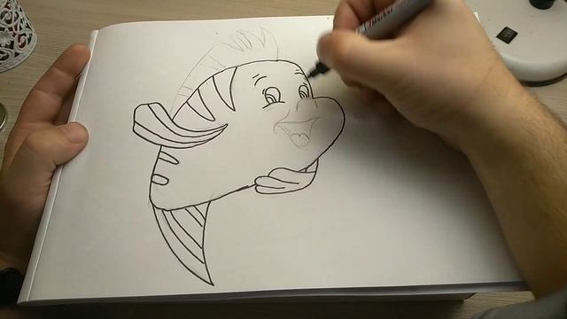 Как нарисовать/Рыбку Флаундер/Очень простой рисунок смотреть онлайн