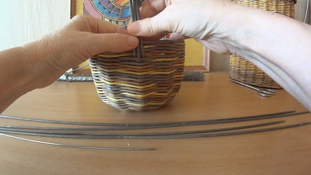Плетение корзинки Замок "Куриная лапка" смотреть онлайн