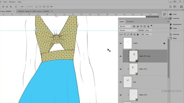 How to Add & Warp Patterned Fabrics in Adobe Photoshop смотреть онлайн