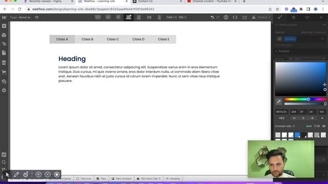 How to create tabs in webflow In (Urdu/Hindi) смотреть онлайн