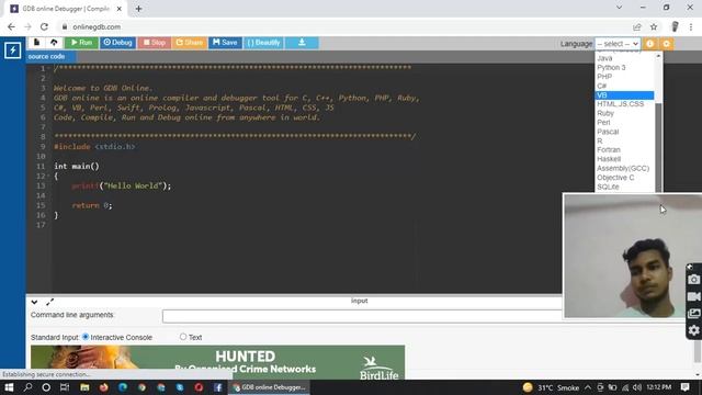 Online Coding Karne Tarika Online Calling Karna Sikhe Online GDB Compiler Chalana Sikhe #gbd #Onlin