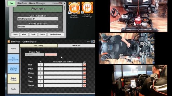 SimTools Motion Testing & Demonstration Sim Tools Simulator Game Engine Manager DOF Reality