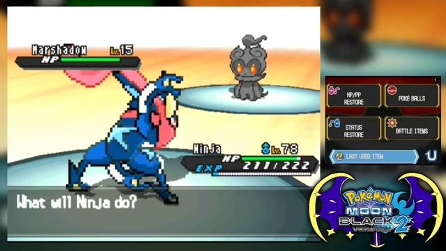 POKEMON MOON BLACK 2 LEGENDARY LOCATIONS - MARSHADOW WITHOUT CHEATS смотреть онлайн