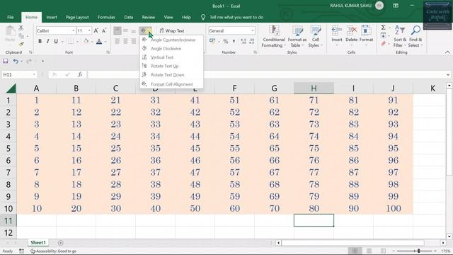 How to write number 1 to 100 in excel || excel me 1 to 100 tak number kaise likhe || 1 to 100 write смотреть онлайн