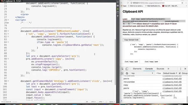 HTML5 Clipboard API смотреть онлайн