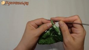 Детская Панамка крючком Листики для девочки