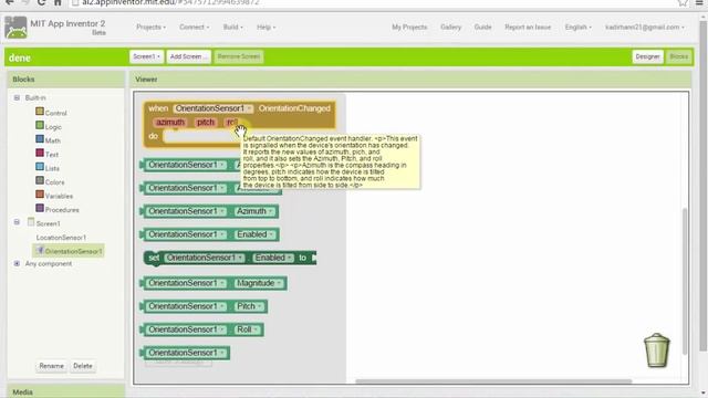 App Inventor 2 Eğitimi 101 - Ders 17: Sensörler - Bölüm 2