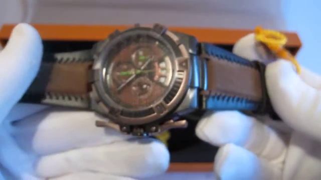 Обзор мужских наручных часов Stuhrling Midnight Falcon Chronograph 220ML.3358K59 смотреть онлайн