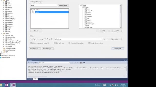How to Export Your Database with MySQL for Visual Studio смотреть онлайн