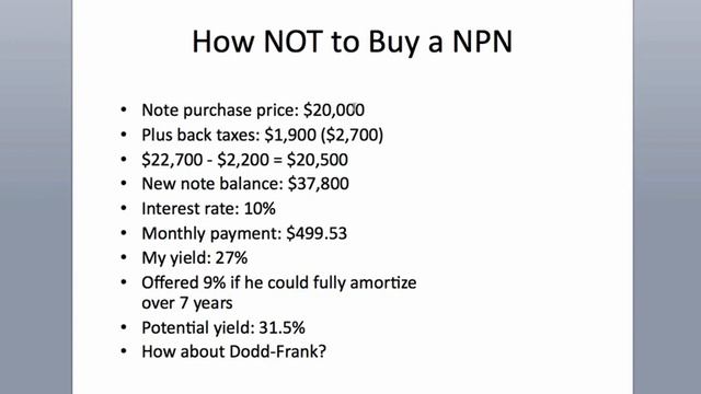 September 2014 - How NOT to Buy a Non-Performing Note - Sometimes Mistakes are the Best Teachers смотреть онлайн