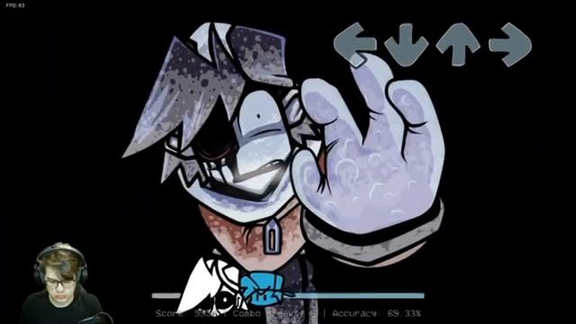 Мёртвый чел вернулся с двумя версиями его! FNF Monochrome V2 + B side remix смотреть онлайн