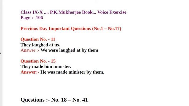 || Voice || Exercise || Solve & Analysis || P.K.Mukherjee || Class IX-X || Part-2 смотреть онлайн