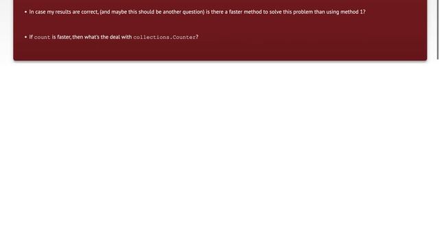 Why is Collections.counter so slow? смотреть онлайн