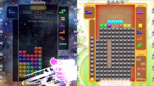 [Tetris 99] Side-to-side comparison: Doremy vs. amemiya (あめみや) (35-minutes game, 22-minutes 1v1) смотреть онлайн