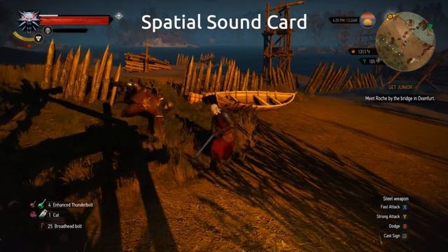 Spatial Sound Card vs Stereo (Witcher 3) смотреть онлайн