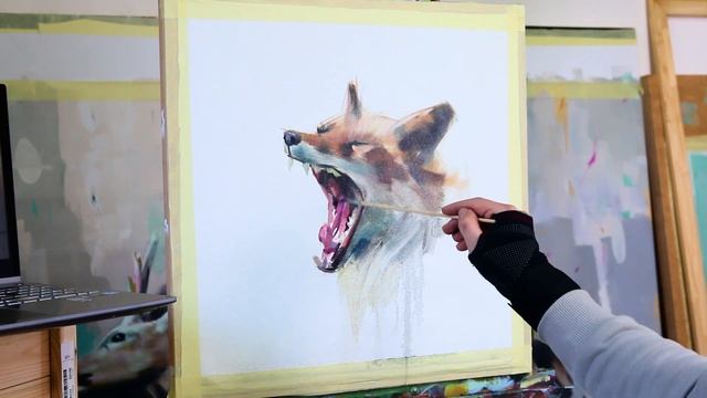 FOX || oil painting sketch смотреть онлайн