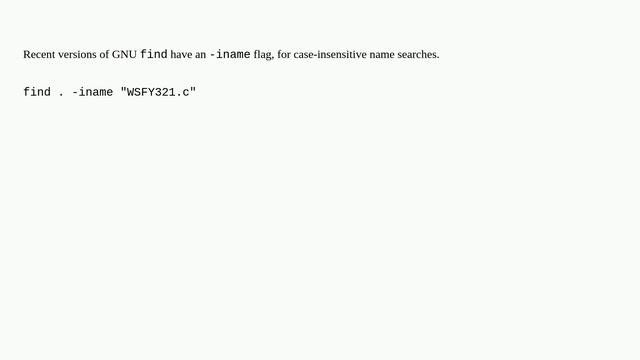 Find command: how to ignore case? смотреть онлайн