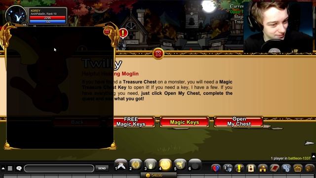 OPENING 2 FREE TREASURE CHEST KEYS AQW AdventureQuest Worlds смотреть онлайн