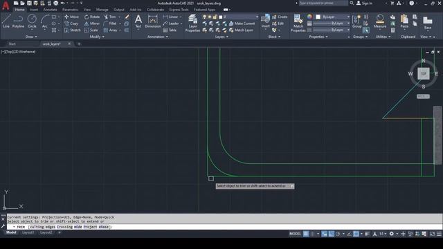 Команда Fillet, AutoCAD смотреть онлайн