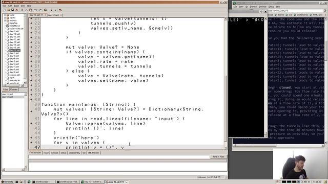 Advent of Code 2022 - using jakt on SerenityOS - Day #16 parsing смотреть онлайн