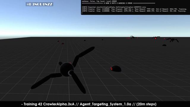 ? Unity 2023 ML-Agents | Live AI Spider Training | CUDA | PyTorch | Part 6e смотреть онлайн