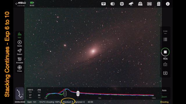 First Live Stack With ZWO ASIAIR 2.0 - The ANDROMEDA GALAXY Captured With GT71 & ASI533MC Pro. смотреть онлайн