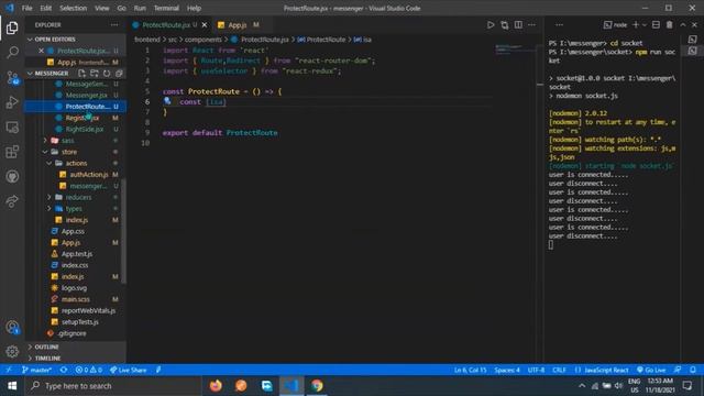 Real Time Chat App React Node js Express js Socket MongoDB MERN Protect Route #33 смотреть онлайн