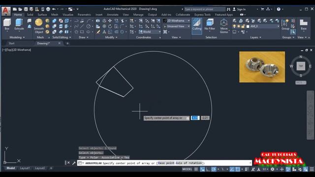 AutoCad Mechanical exercise in 3d Serrated movable jaw смотреть онлайн