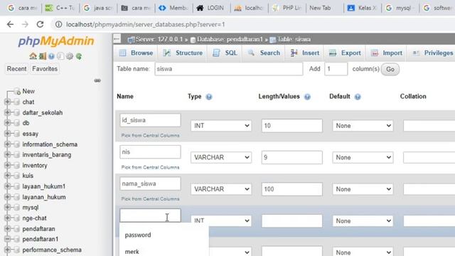 MEMBUAT TABEL DI PHP MYADMIN SERTA KONEKSI DATABASE смотреть онлайн