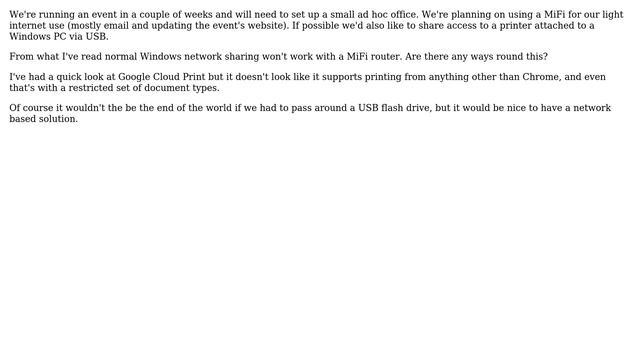 How can I share a printer in Windows over a MiFi router? смотреть онлайн