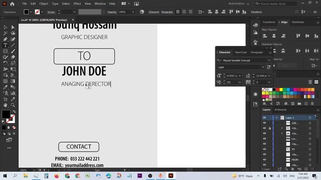 Create a Creative Resume Template Design in Adobe Illustrator CC Software Tutorial About Everythin смотреть онлайн