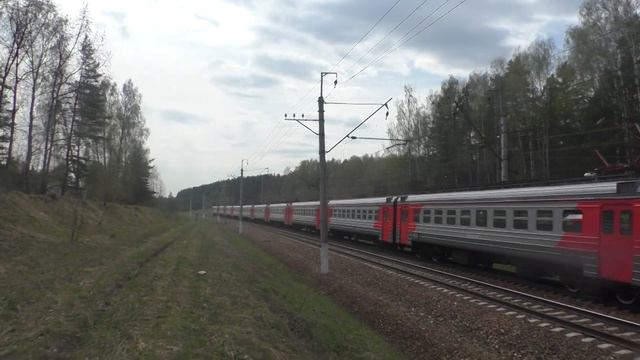 Электропоезд ЭД4М-0372 сообщением Сергиев Посад - Москва смотреть онлайн