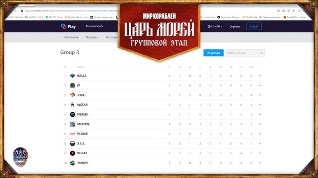 ? Турнир "Царь Морей"! - Групповой Этап! смотреть онлайн