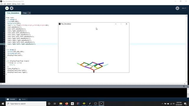Tree in Processing Java смотреть онлайн