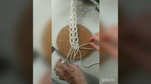 МК Макраме Плетение пояса от пряжки из хлопкового шпагата. Заканчиваем пояс уголком. #макраме #пояс