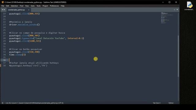 Coordenadas do mouse com Python смотреть онлайн