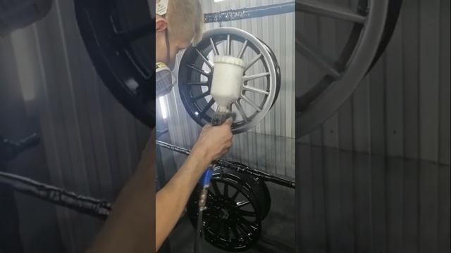 Тёмный графит полимерная порошковая покраска пескоструй ремонт автомобильных дисков +380503203266 смотреть онлайн