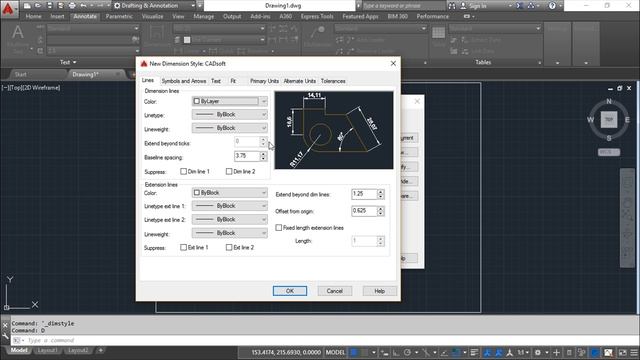 AutoCAD 2016 English - Lesson 57/149 - Create a Dimension Style смотреть онлайн