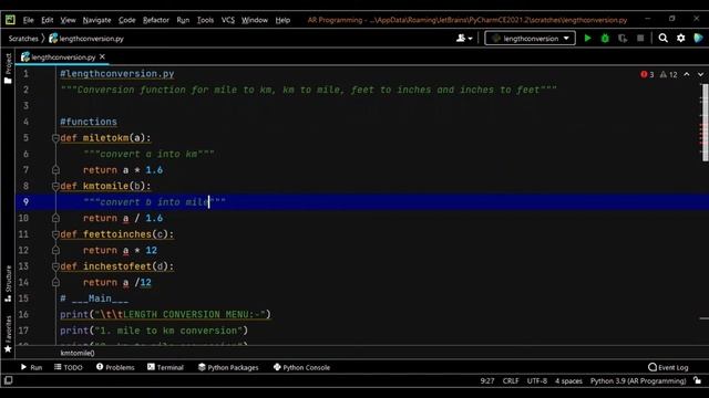 Length conversion Module using Python Libraries || TIPS & TRICKS || #AR Programming смотреть онлайн