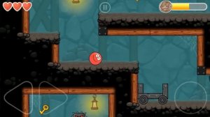 Red Ball КРАСНЫЙ ШАР против ЗУБАСТЫХ КВАДРАТОВ Игра КРАСНЫЙ ШАРИК в ПОДЗЕМЕЛЬЕ