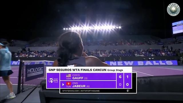 Coco (Cori) Gauff Vs Ons Jabeur [D2] Highlights | WTA Final Cancun 2023 | FULL MATCH